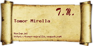 Tomor Mirella névjegykártya